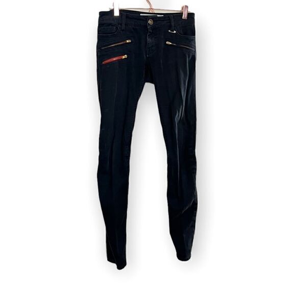 Etienne Marcel Low Rise Zipper Detail Skinny Jeans - Picture 2 of 8